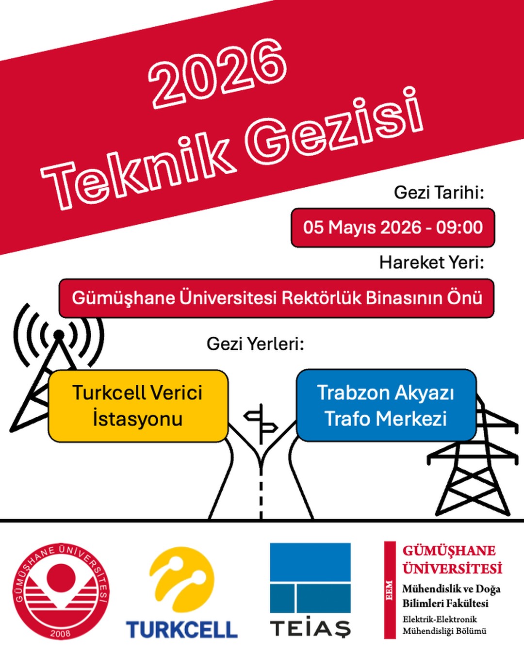 2026 Teknik Gezisi - Turkcell Verici İstasyonu ve TEİAŞ Trafo Merkezi