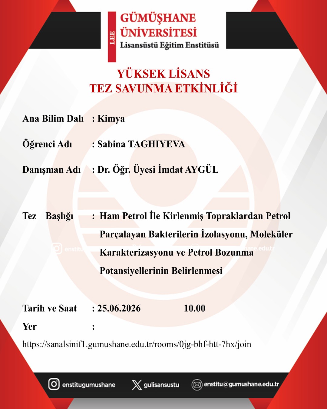 Tez Savunması Sabina TAGHIYEVA