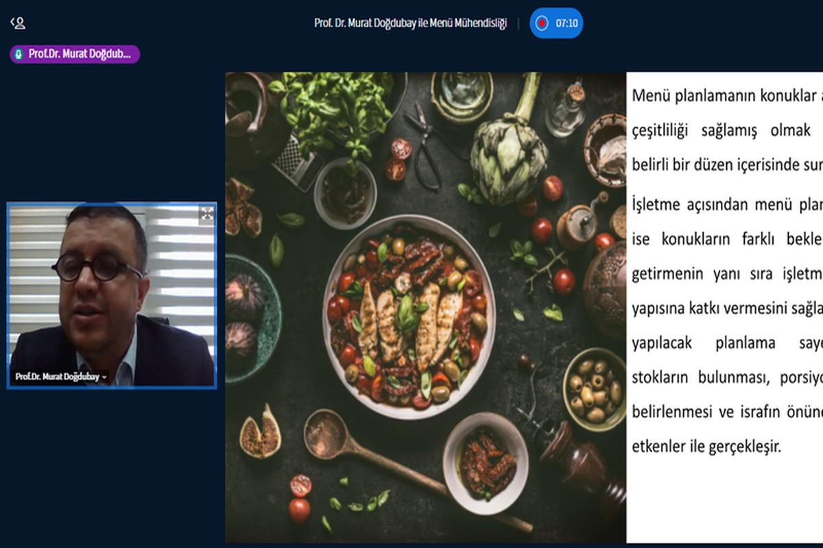 Gastronomi söyleşilerinde Prof. Dr. Murat DOĞDUBAY'ı ağırladık