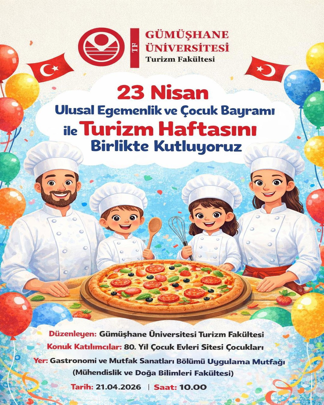 23 Nisan Ulusal Egemenlik ve Çocuk Bayramı ile Turizm Haftasını Birlikte Kutluyoruz.