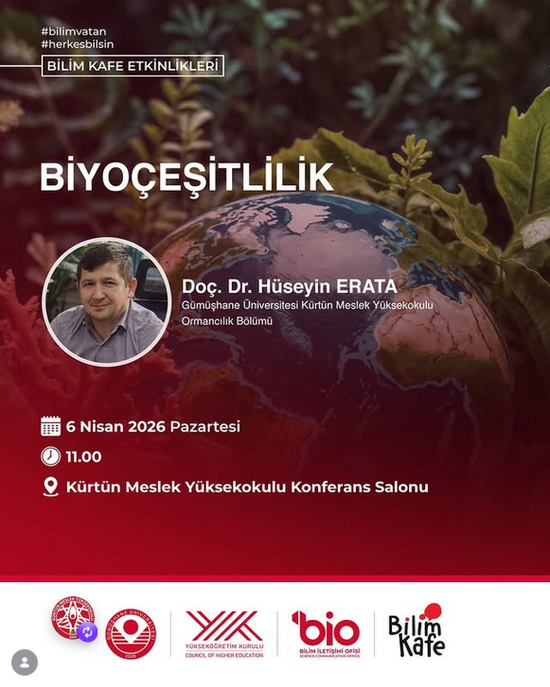 Bilim Kafe Etkinlikleri Kapsamında “Biyoçeşitlilik” Konulu Söyleşi Gerçekleştirildi