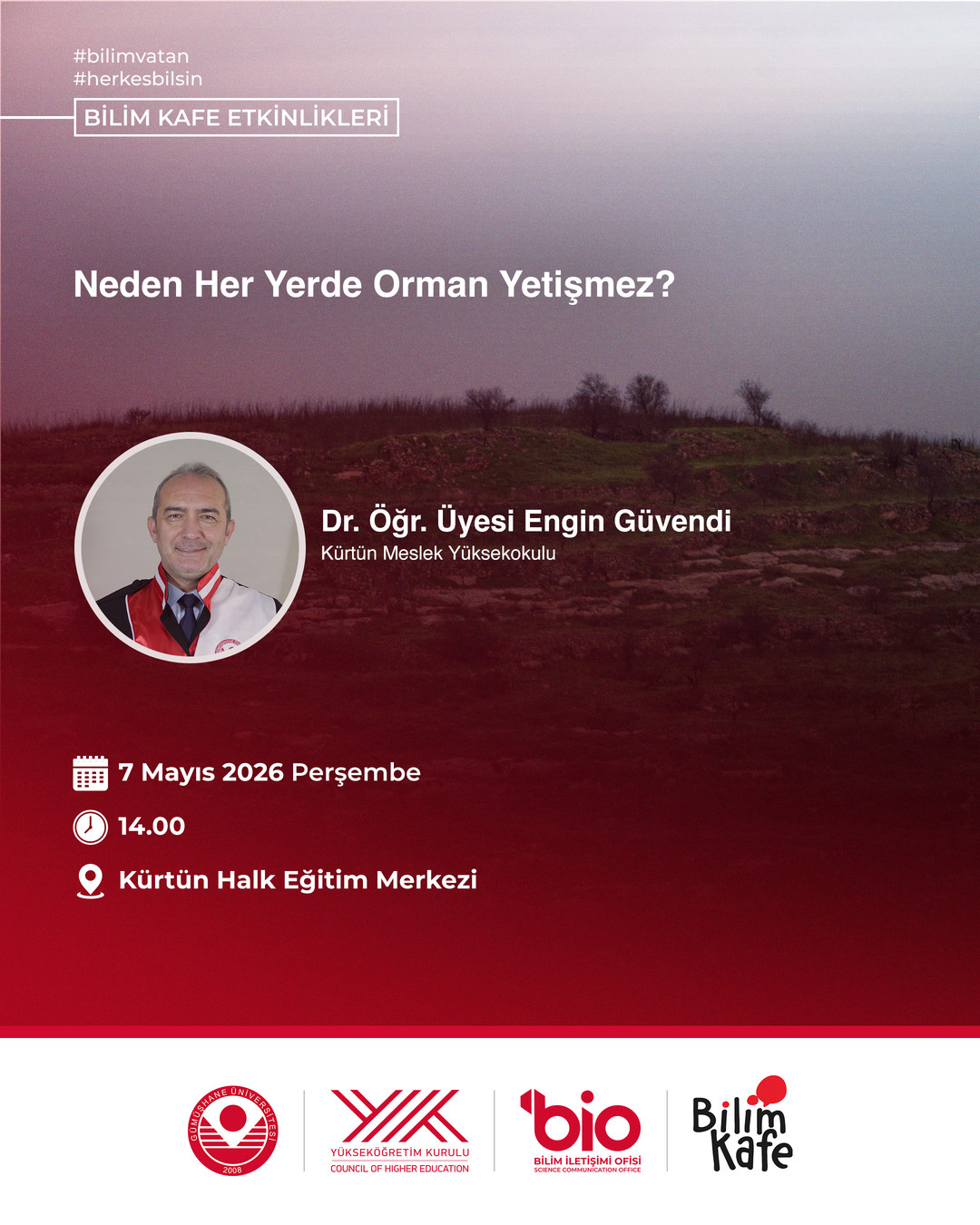 Bilim Kafe Etkinlikleri Kapsamında “Neden Her Yerde Orman Yetişmez?” Konulu Söyleşi