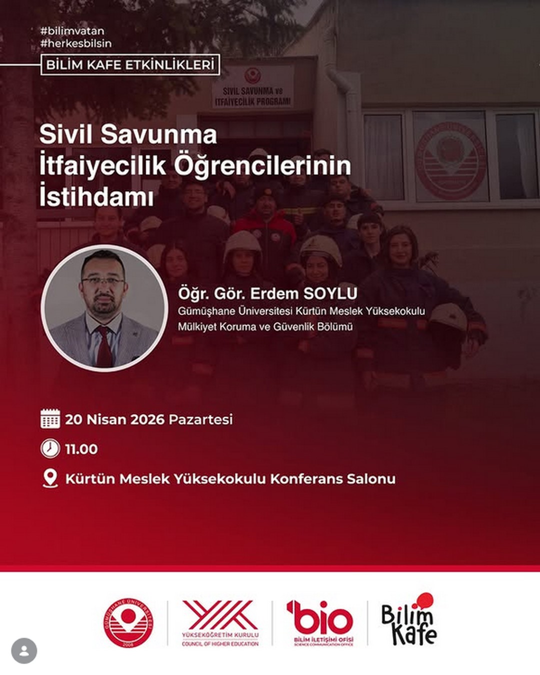Bilim Kafe'de "Sivil Savunma İtfaiyecilik Öğrencilerinin İstihdamı" Konuşuldu