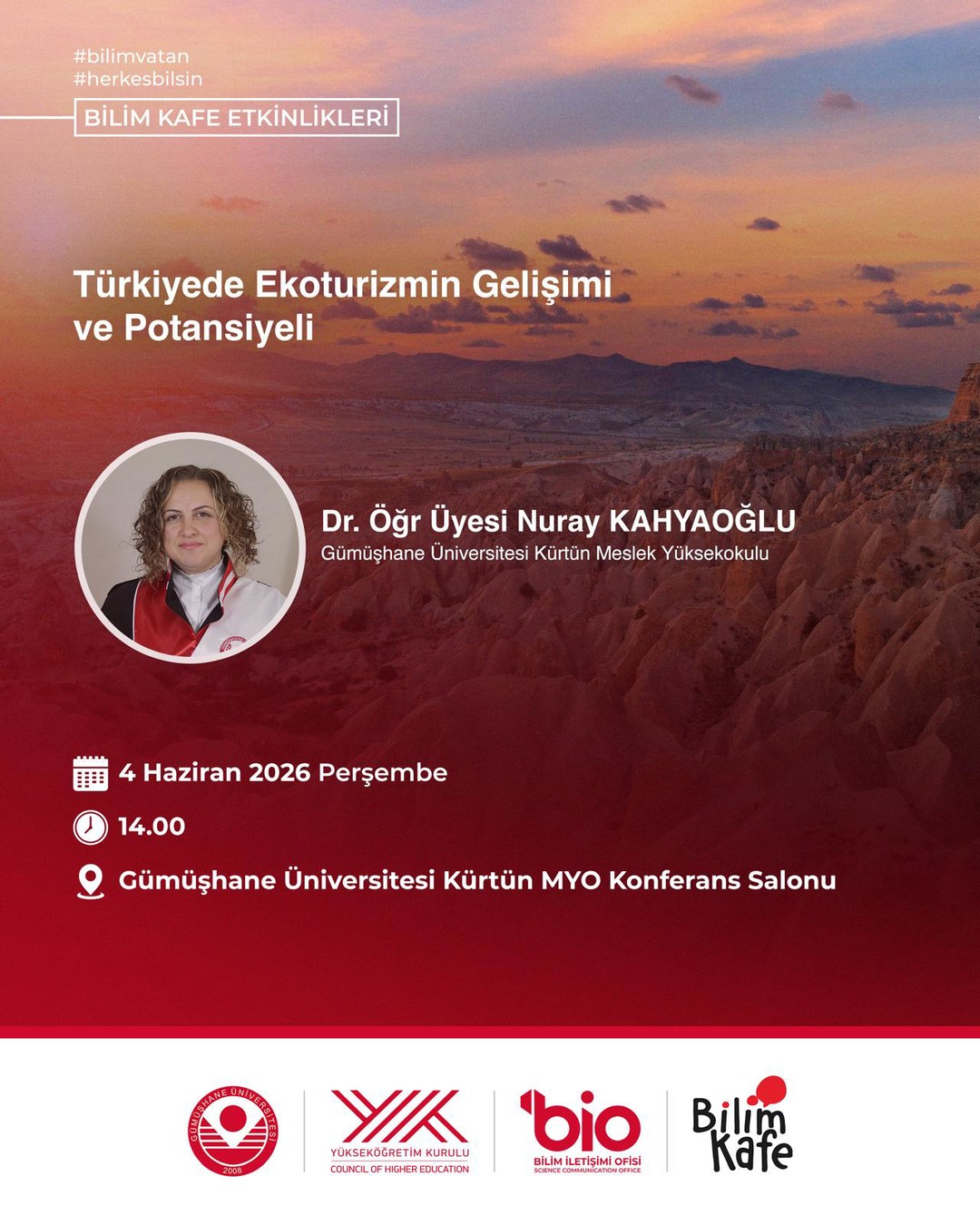 Bilim Kafe Etkinlikleri Kapsamında “Türkiye’de Ekoturizmin Gelişimi ve Potansiyeli” konulu söyleşi