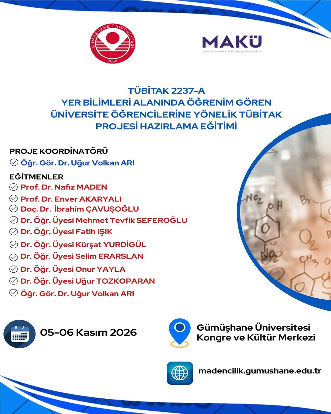 Yer Bilimleri Alanında Öğrenim Gören Üniversite Öğrencilerine Yönelik Tübitak Projesi Hazırlama Eğitimi