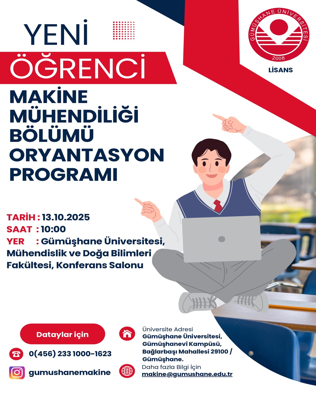 Makine Mühendisliği Bölümü Oryastasyon Programı (2025-2026)