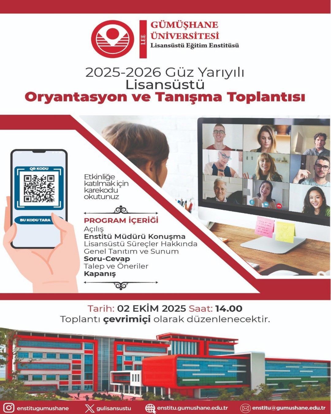 2025-2026 Güz Yarıyılı Lisansüstü Oryantasyon ve Tanışma Toplantısı
