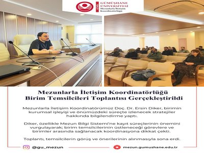 Birim Temsilciler Toplantısı Gerçekleştirildi