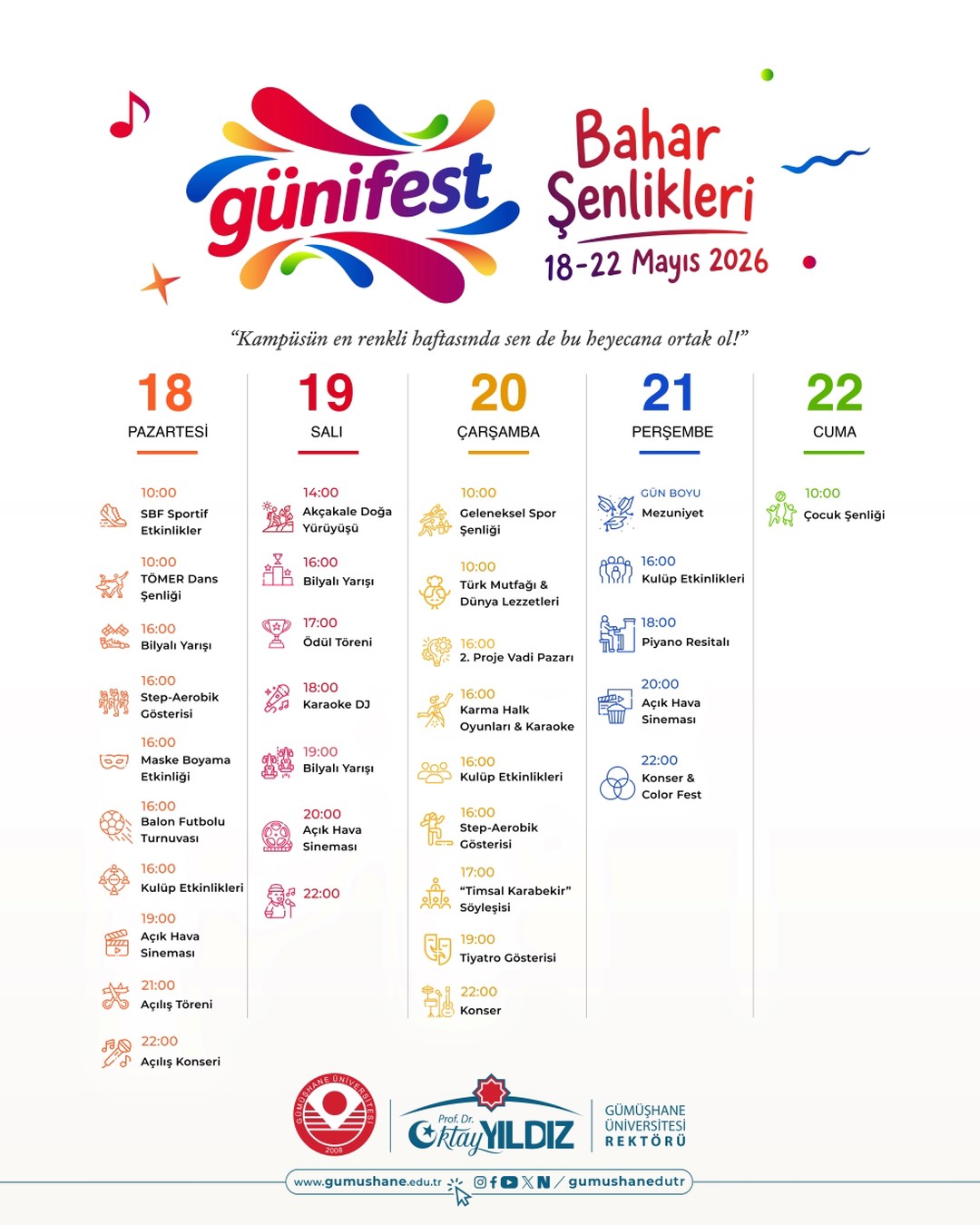 GÜNİFEST ETKİNLİK PROGRAMI