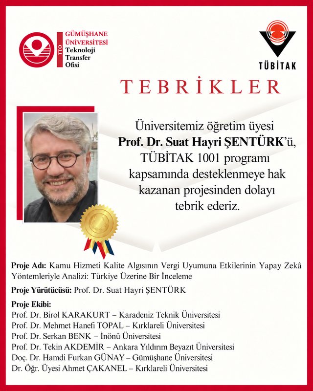 Prof. Dr. Suat Haydi ŞENTÜRK