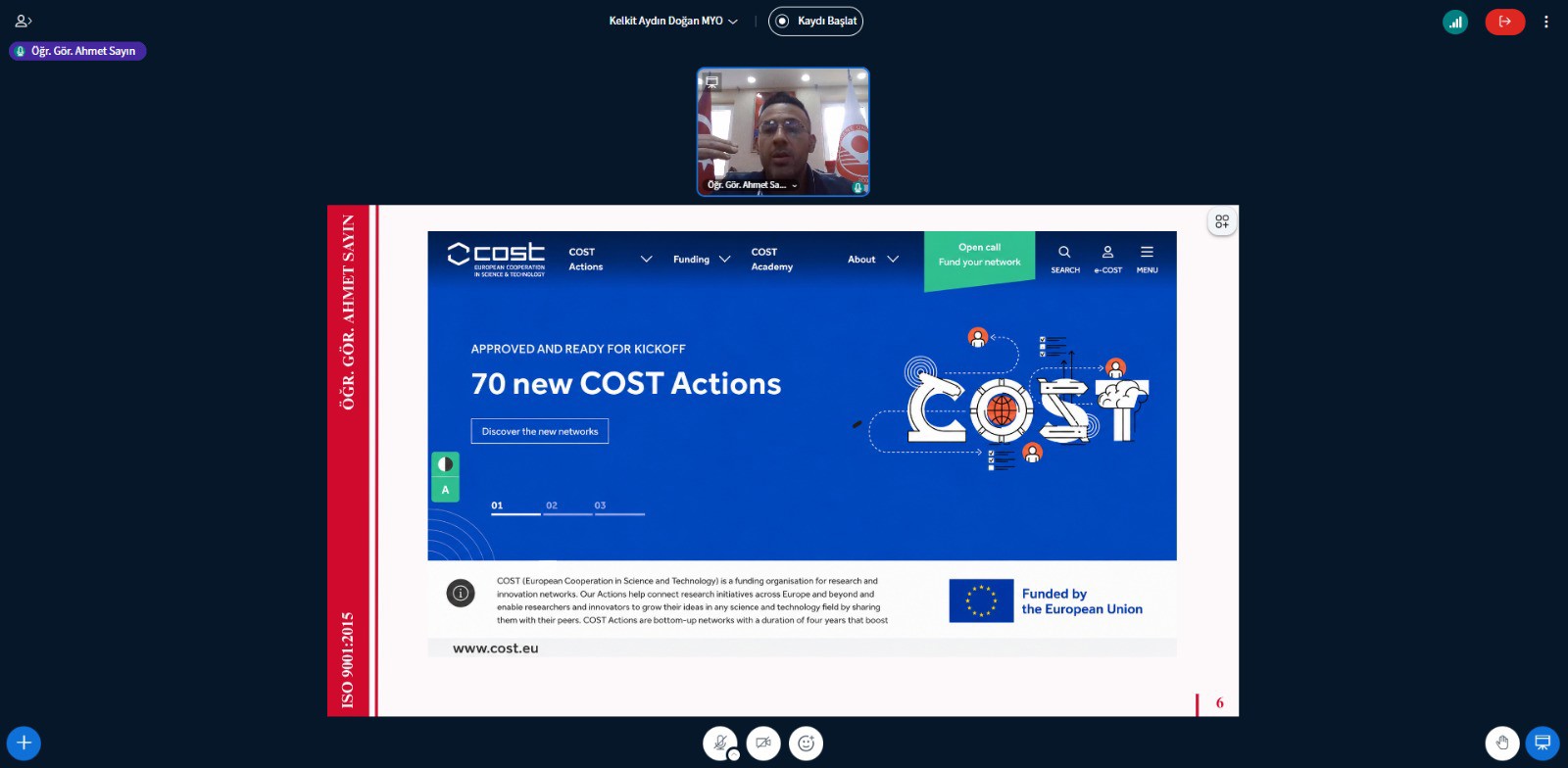 COST Eğitimi Gerçekleştirildi
