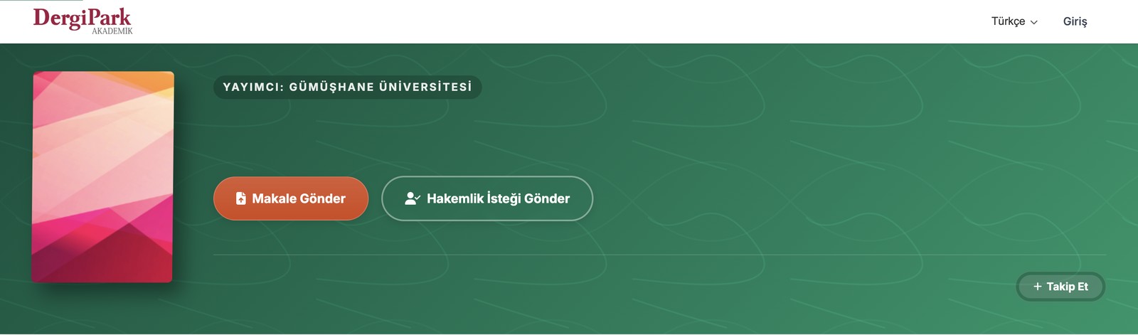 Gümüşhane Üniversitesi Turizm Fakültesinde ATA Dergisi Kuruldu