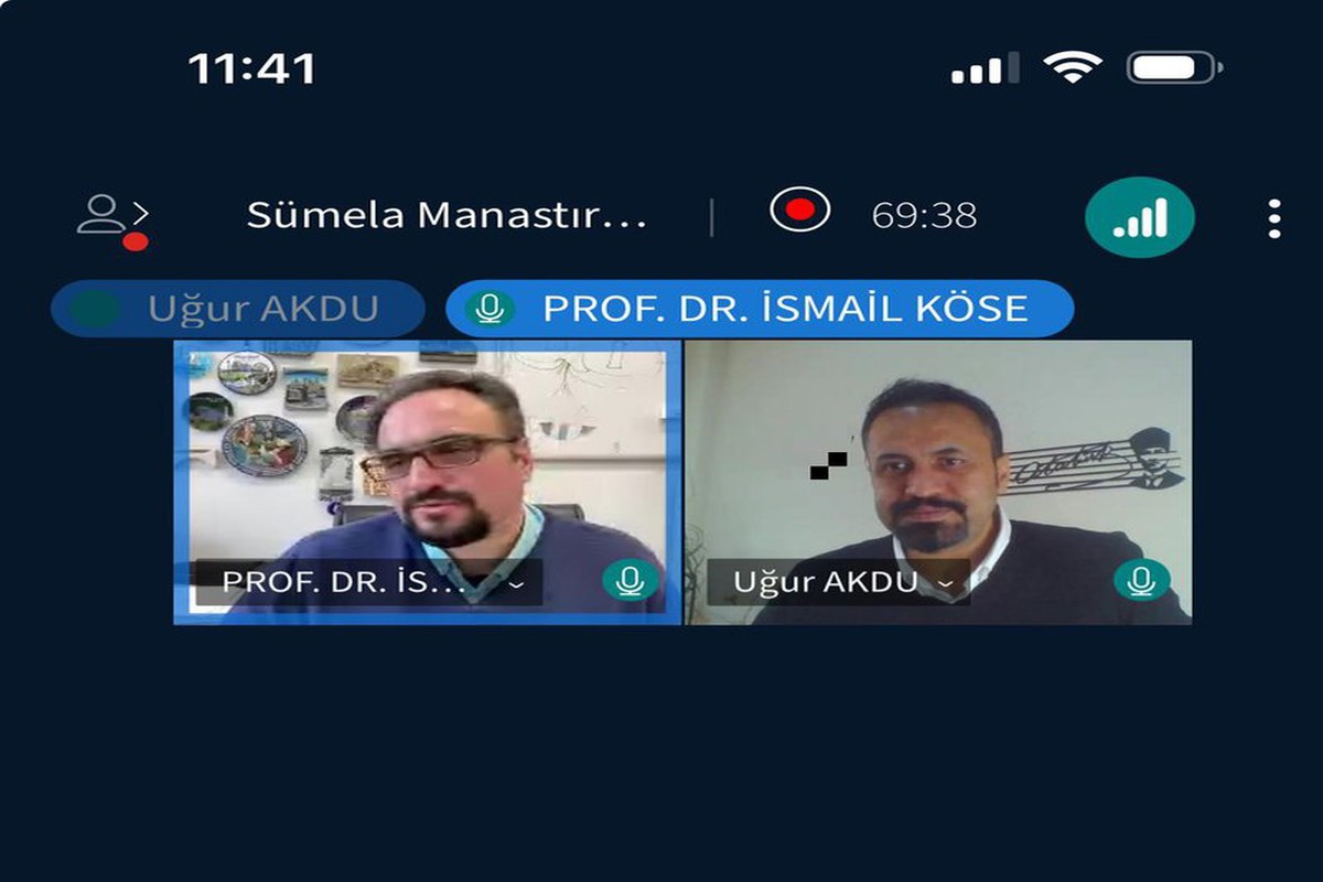 Turizm Rehberliği Bölümü Çevrim İçi Etkinliklerinde Prof. Dr. İsmail KÖSE'den Sümela Manastırını ve İkonografisini Dinledik