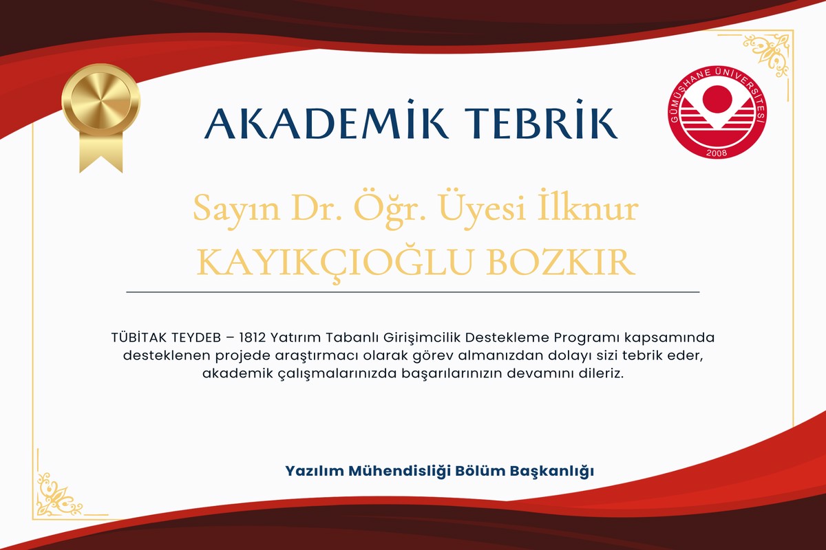 Dr. Öğr. Üyesi İlknur Kayıkçıoğlu Bozkır’dan TÜBİTAK Destekli Temassız Sağlık Teknolojisi Projesi Başarısı!